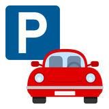 Ic ne plate de parking d isolement sur le blanc 93753209